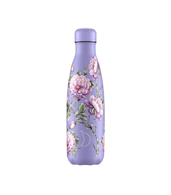 BOTELLA CHILLY INOX 500ML FLORAL VIOLET ROSES - Kidshome