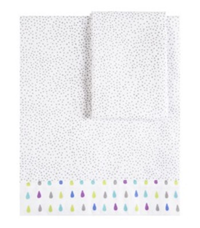 JUEGO SÁBANAS FUNNY ONES ESTAMPADAS 120X60 - JGO-SABANAS-CUNA-SNOW-GRIS-PRAIA