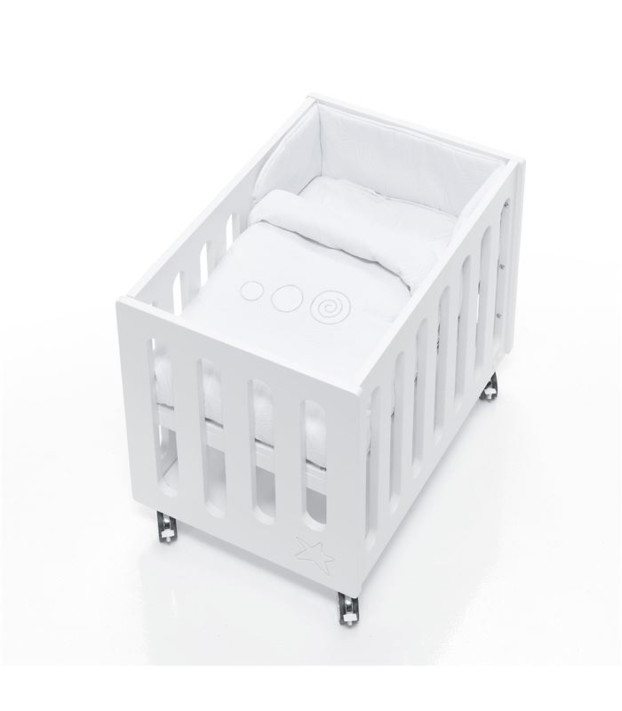 Minicuna de colecho Inborn Crib Luxe con colchón y saco textil blanco - C1044TX-067