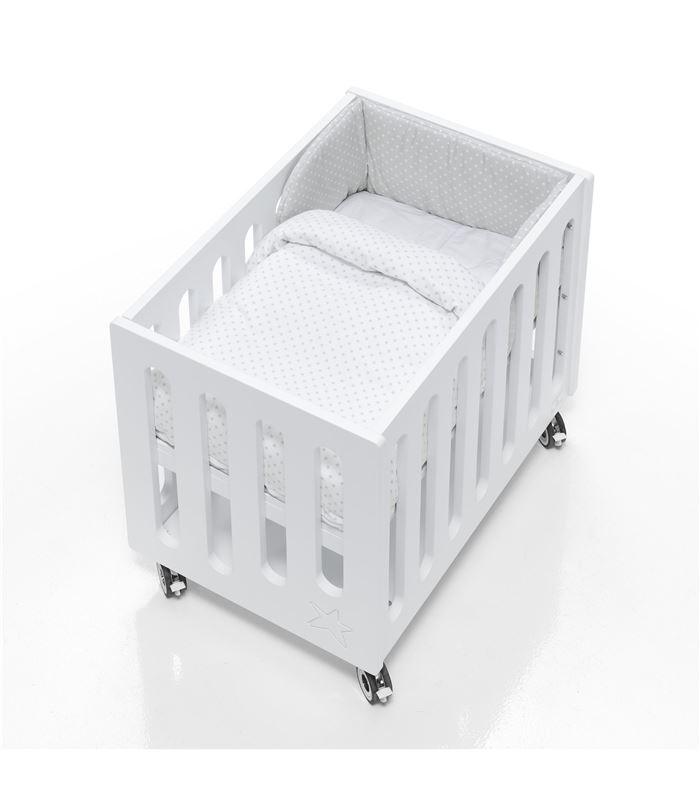 Minicuna de colecho Inborn Crib Luxe con colchón y saco textil gris - C1044TX-201