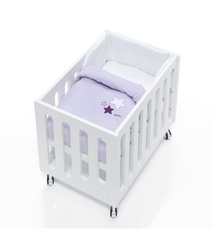 Minicuna de colecho Inborn Crib con colchón y saco textil lila - C1045TX-075