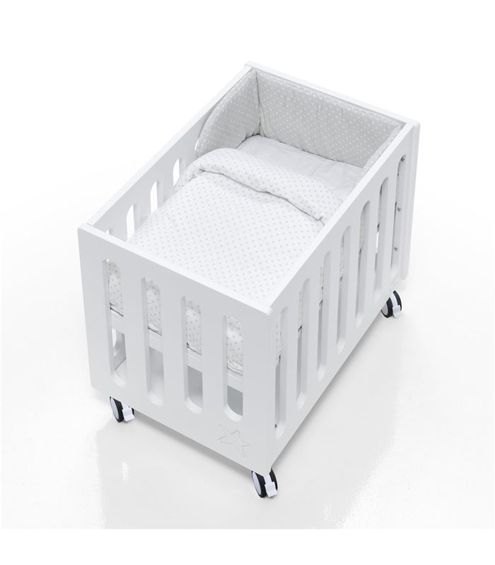 Minicuna de colecho Inborn Crib con colchón y saco textil gris - C1045TX-201