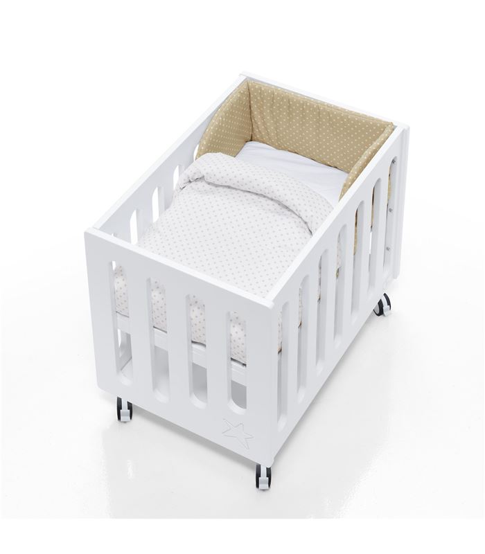 Minicuna de colecho Inborn Crib con colchón y saco textil beige - C1045TX-202