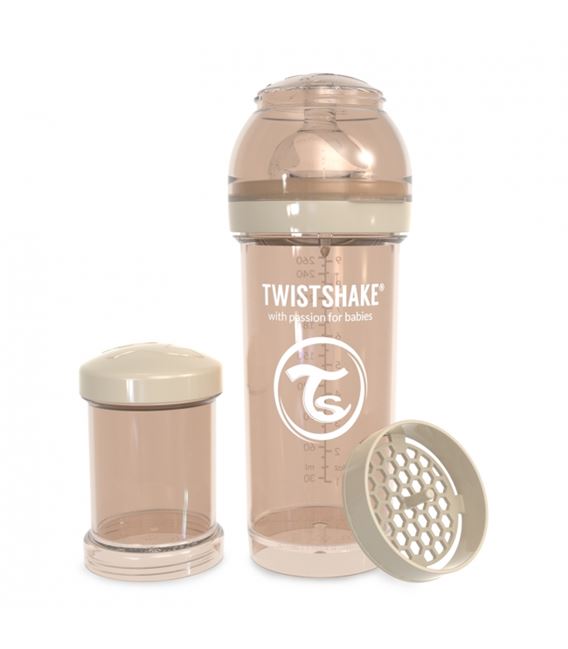 Twistshake Biberon Pastel Beige 260 ml.