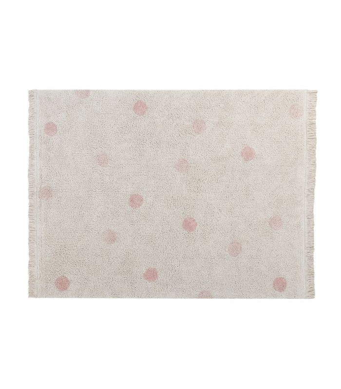 ALFOMBRA LAVABLE HIPPY DOTS NATURAL/VINTAGE NUDE