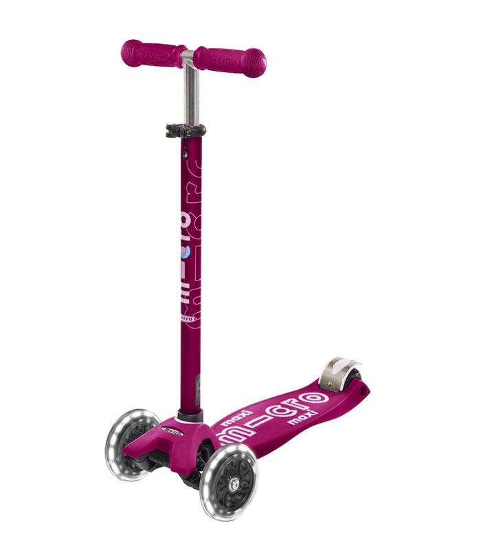 PATINETE MAXI MICRO DELUXE ROSA LED
