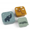 SET 3 SNACK BOX DEER FRIENDS AZUL MIX